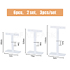 3Pcs 3 Sizes Acrylic T Bar Earring Display Stands EDIS-WH0029-35-2