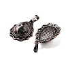 Natural Rhodonite Teardrop Pendants G-K363-01R-08-2