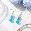 Baking Paint Imitation Jade Glass Dangle Earrings EJEW-JE06619-02-1