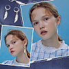 Unicraftale 20 Pairs Feather Dangle Leverback Earrings EJEW-UN0001-86-6