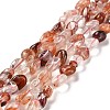Natural Hematoid Quartz/Ferruginous Quartz Beads Strands G-B047-01A-01-1