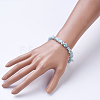 Natural Larimar Beaded Bracelets BJEW-JB02681-01-3