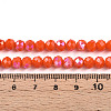 Electroplate Opaque Solid Color Glass Beads Strands X-EGLA-A044-P6mm-L03-1-4
