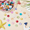 160Pcs 10 Colors Spray Paint Natural Akoya Shell Pendants SHEL-ME0001-07-4