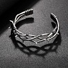 Gothic Alloy Thorns Open Cuff Bangles WG82058-01-1