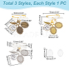 DIY Oval Blank Dome Wedding Bouquet Photo Charms Alloy Brooche Making Kit JEWB-AB00030-3