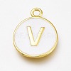 Brass Enamel Pendants LS-KK-H103-01V-G-1