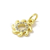 Brass Micro Pave Cubic Zirconia Charms KK-M283-23F-01-2