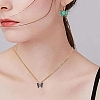 12Pcs Brass Pave Faceted Glass Connector Charms FIND-YW0007-50-7