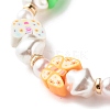 Handmade Polymer Clay Heishi Beads Stretch Bracelet BJEW-JB07330-6