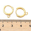 Brass Micro Pave Clear Cubic Zirconia Hoop Earring Findings KK-H532-14A-G-3