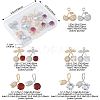 10Pcs 10 Styles Brass Micro Pave Cubic Zirconia Pendants KK-FS0001-80-4