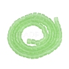 Transparent Frosted Glass Beads Strands GLAA-N072-01A-A08-2