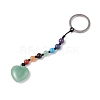 7 Chakra Gemstone Beads Keychain KEYC-F036-02B-1