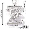 Brass Micro Pave Clear Cubic Zirconia Pendant Necklaces FS-WG7BC7F-15-1