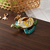 Turtle Alloy Rhinestone Metal Hinged Trinket Boxes PW-WG1A838-03-1