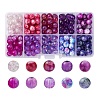 10 Style Spray Painted & Drawbench Transparent & Baking Paint Glass Beads GLAA-YW0001-26A-1