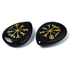 Natural Black Stone Pendants G-T122-72A-4