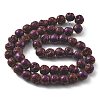 Electroplated Natural Lava Rock Beads Strands G-A251-E01-01B-1