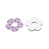 Flower Theme Printed Acrylic Pendants OACR-T028-06C-1