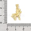 Brass Micro Pave Clear Cubic Zirconia Pendants KK-C265-01C-G-3