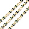 Brass Enamel Curb Chains CHC-C003-13G-17-1