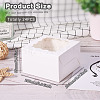 Square Paper Biscuit Boxes with Lace Edged Square Clear Window CON-TAC0001-12A-01-4