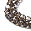 Electroplate Transparent Glass Beads Strands EGLA-A035-T4mm-A16-3