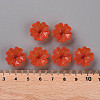 Transparent Frosted Acrylic Bead Caps X-MACR-S371-04A-726-4