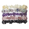 12 Constellation Natural Mixed Gemstone Chip Beaded Stretch Bracelets Sets for Women Men BJEW-JB10264-02-1