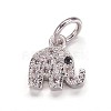 Brass Micro Pave Cubic Zirconia Pendants ZIRC-K070-42P-1
