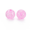 Transparent Crackle Acrylic Beads MACR-S373-66B-N02-6