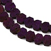 Electroplated Natural Lava Rock Beads Strands G-K388-04B-10-2