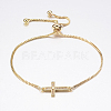 Adjustable Brass Bolo Bracelets BJEW-P200-11G-1
