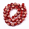 Handmade Millefiori Glass Beads Strands LK-T001-10B-2