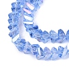Electroplate Transparent Glass Beads Strands EGLA-Q139-01A-A22-3