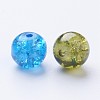 Baking Paint Crackle Glass Beads DGLA-X0006-8mm-01-3