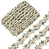 15 Yards Flower Polyester Embroidery Lace Ribbon OCOR-WH0070-77B-1