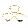 3Pcs 3 Styles Gemstone Braided Bead Bracelets BJEW-JB11146-02-4