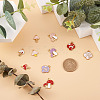 Cheriswelry 44Pcs 11 Style Light Gold Alloy Enamel Pendants ENAM-CW0001-14-12