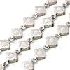 304 Stainless Steel Rhombus Link Chains CHS-C016-31P-1