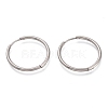 Tarnish Resistant 304 Stainless Steel Needle with 201 Stainless Steel Ring Huggie Hoop Earrings EJEW-L256-02C-P-1