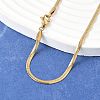 Ion Plating(IP) 304 Stainless Steel Snake Chains Necklaces X-NJEW-O058-25G-1