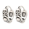 Skull Theme 316 Surgical Stainless Steel Hoop Earrings for Women Men EJEW-D096-04B-AS-1