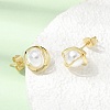 Brass Stud Earrings for Women EJEW-F421-02G-2