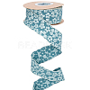 Flower Polyester Ribbons SRIB-WH20020-053B-01-1