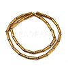 Electroplated Natural Lava Rock Beads Strands G-K388-03B-01-1