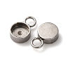 201 Stainless Steel Pendant Cabochon Settings STAS-D379-04A-P-2