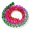 Transparent Painted Glass Beads Strands DGLA-A034-T6mm-A24-5