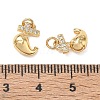 High Polished Ocean Brass Micro Pave Clear Cubic Zirconia Pendants CU-CBAF3CF-02L-01-3